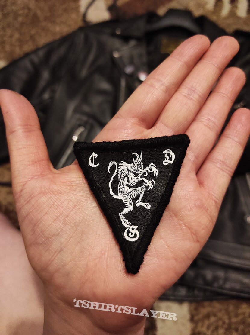 Handmade faux leather Cultes des Ghoules patch