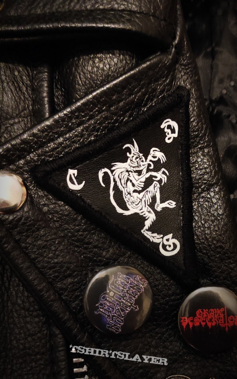 Handmade faux leather Cultes des Ghoules patch