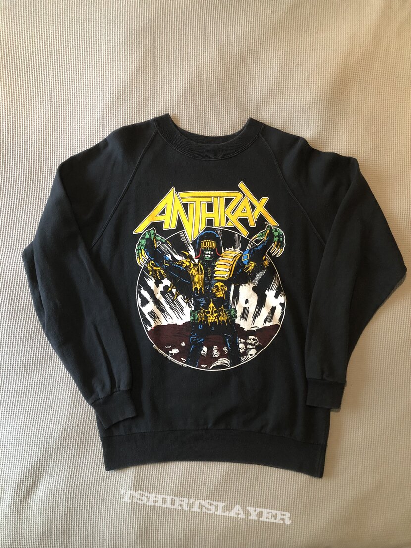 Anthrax Judge Dredd Among the living sweatshirt 1987 | TShirtSlayer TShirt  and BattleJacket Gallery