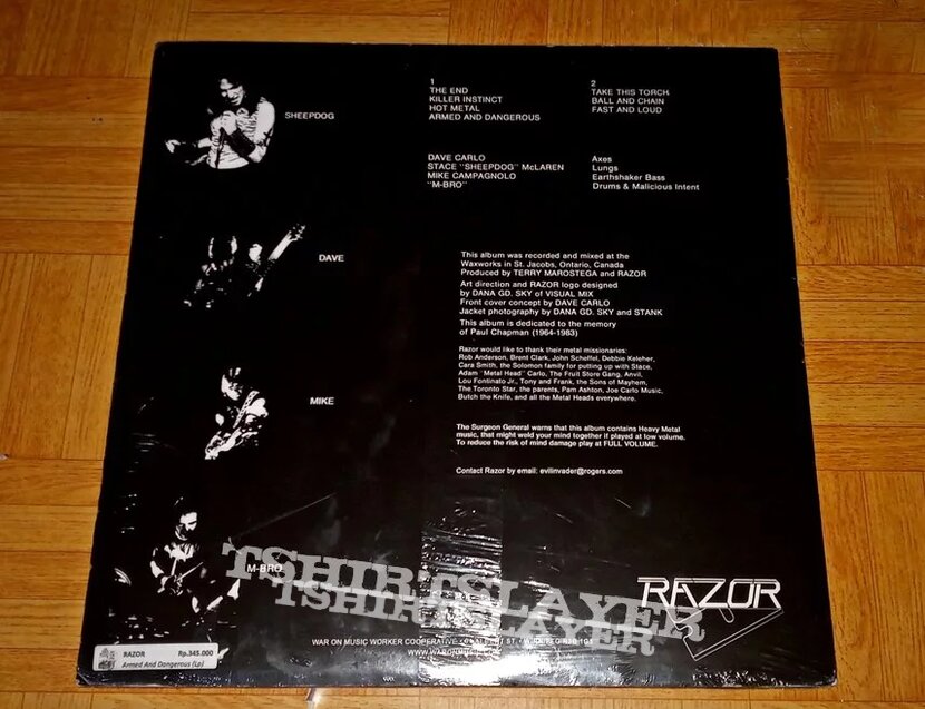 Razor - Armed and Dangerous (LP)