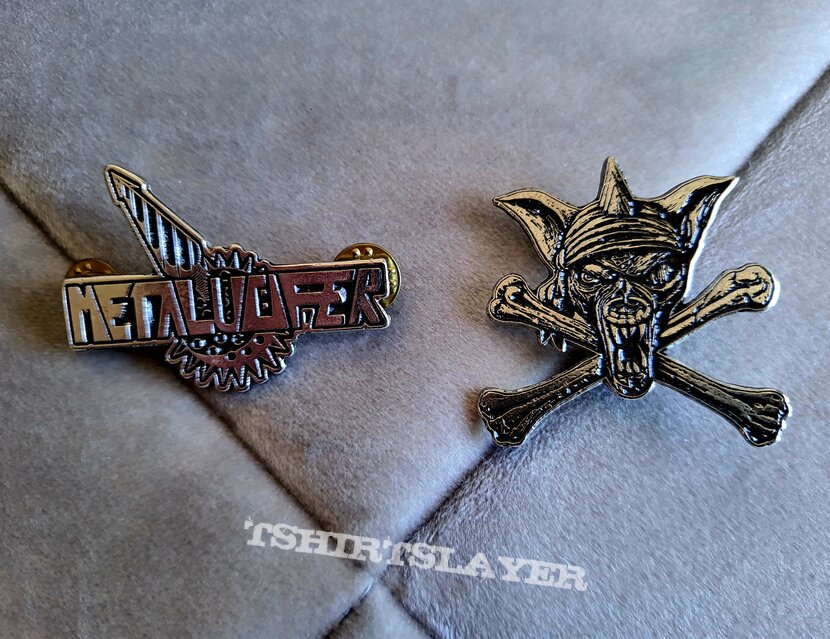 Metalucifer and Running Wild pins