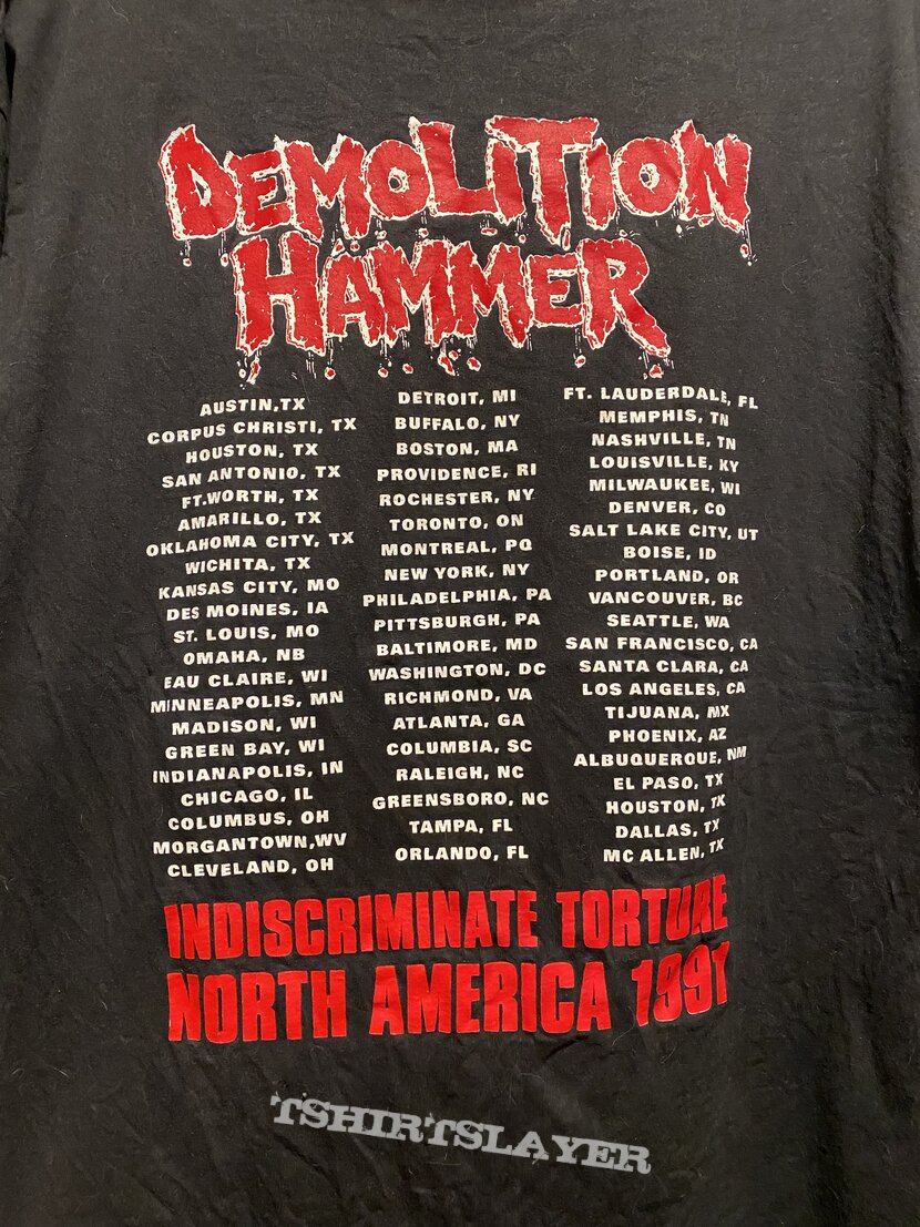 Demolition Hammer 1991 North American Tour shirt