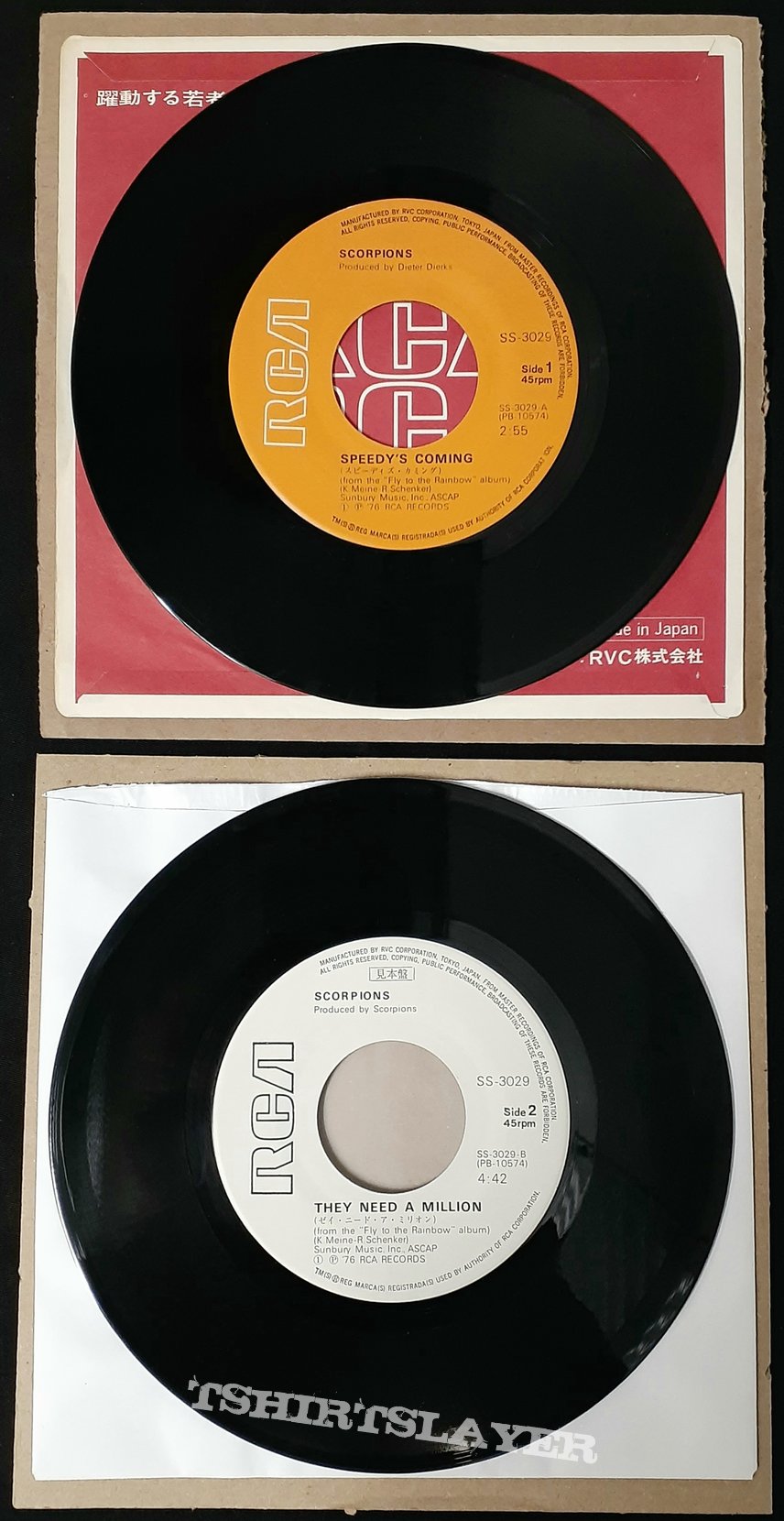 (2×) Scorpions/ Speedy's Coming/ 7"/ (Japanese Pressings inc. white label promo) (2×) Scorpions/ Speedy's Coming/ 7"/ (Japanese Pressings inc. white label promo)