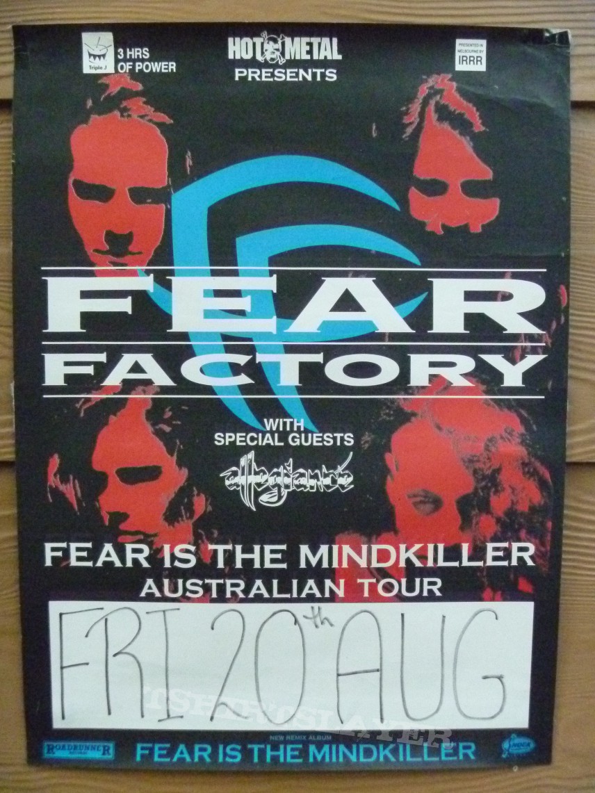 Other Collectable - Fear Factory - Fear is the Mindkiller - &#039;1993 Australian Tour - Poster