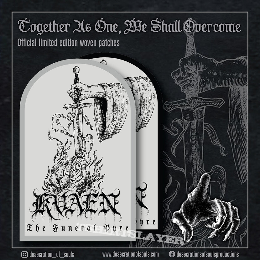 Kvaen - The Funeral Pyre woven patches