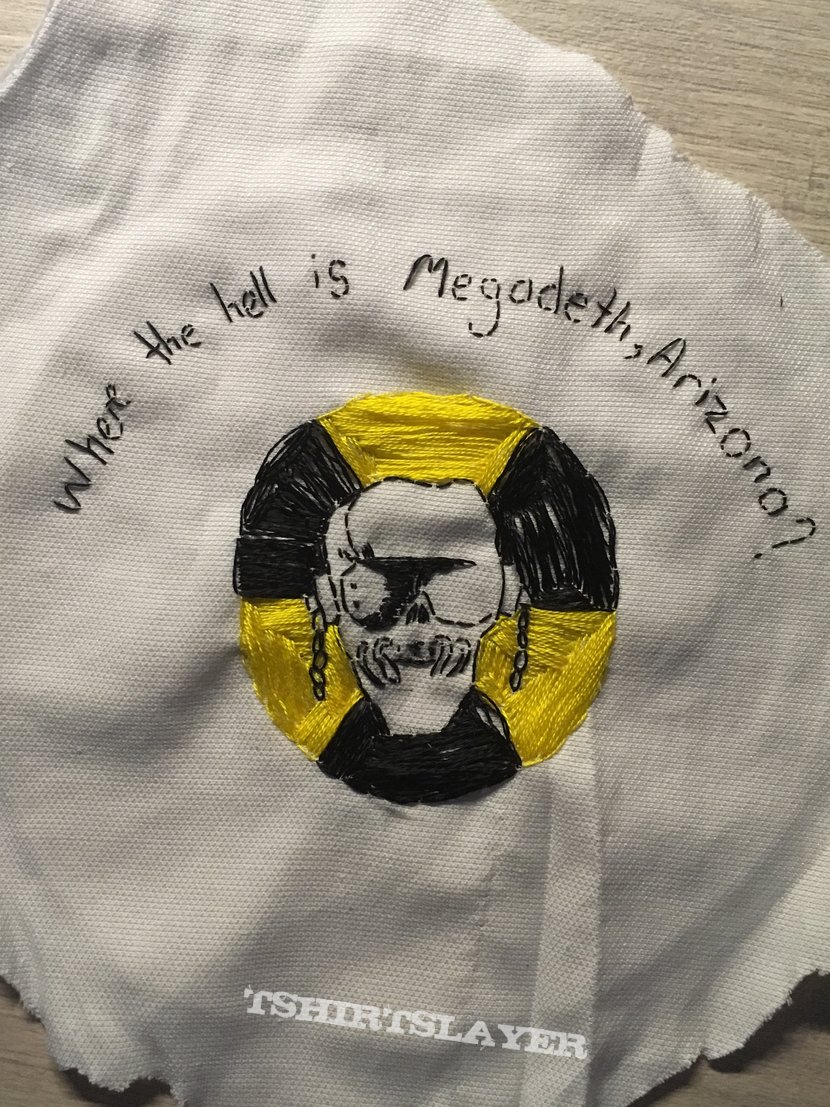 Handmade shitty megadeth patch