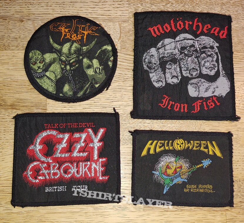 Motörhead, Celtic Frost, Helloween, Ozzy Osbourne patch