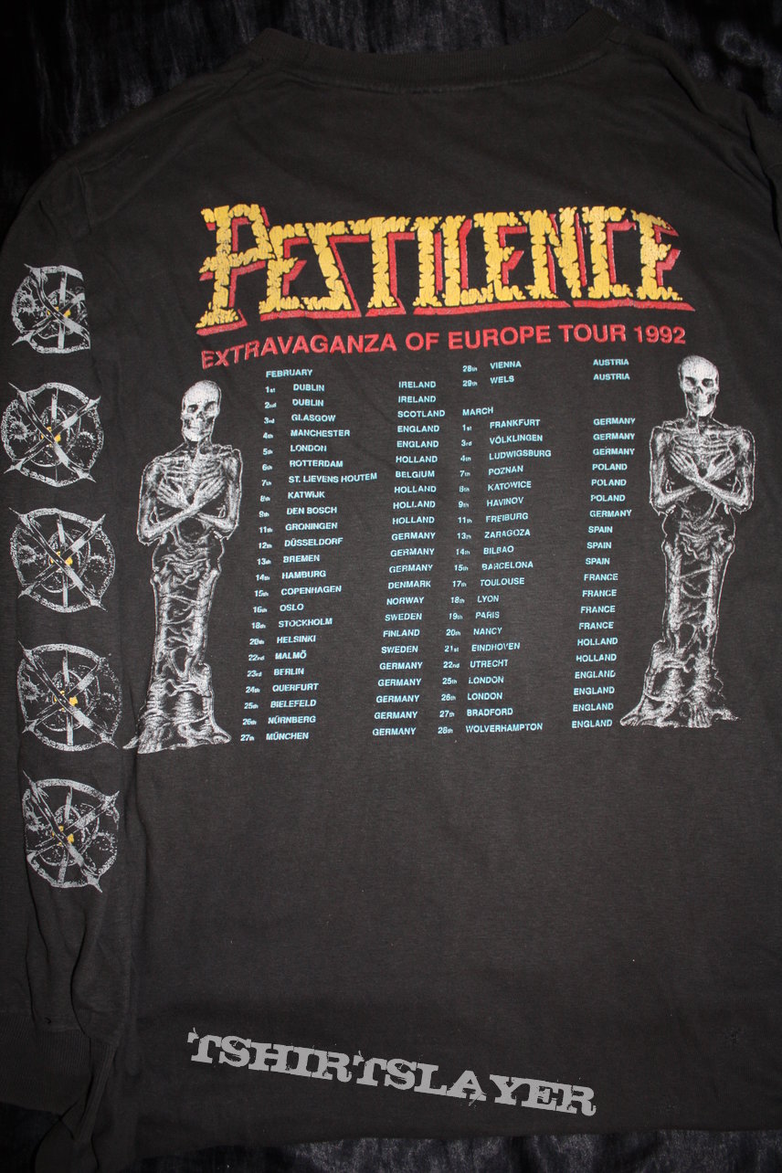 PESTILENCE - Testimony of the Ancients - Extravaganza of Europe - Official Tour Longsleeve 1992 - Size XL