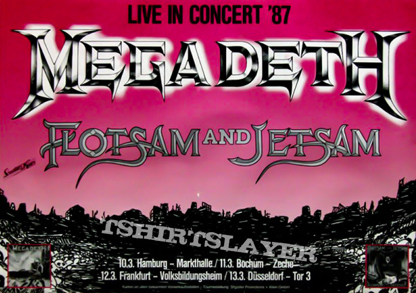 MEGADETH - Peace Sells... Original Tourposter from 1987 -  Size A1