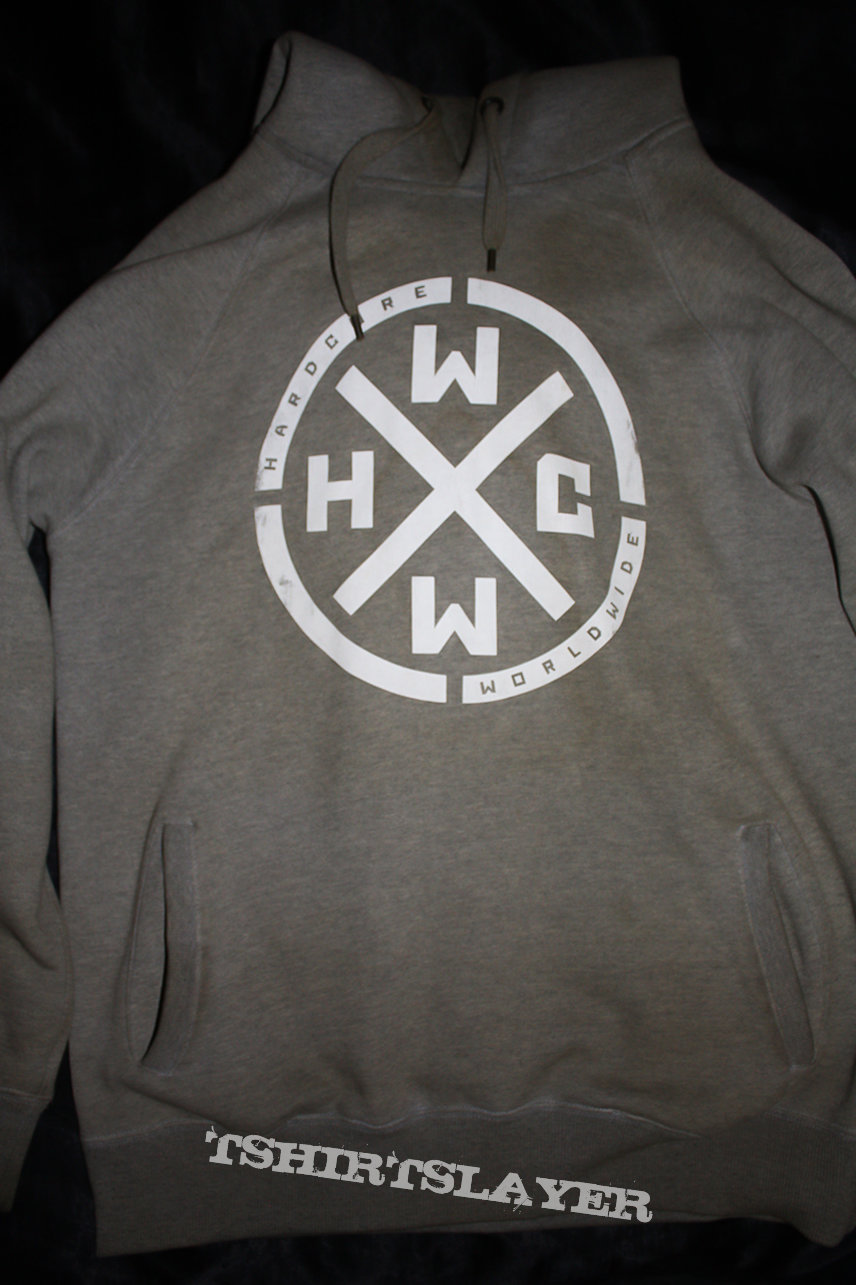 Hardcore Worldwide HCWW - Hardcore World Wide Logo Hoody in Grey ...
