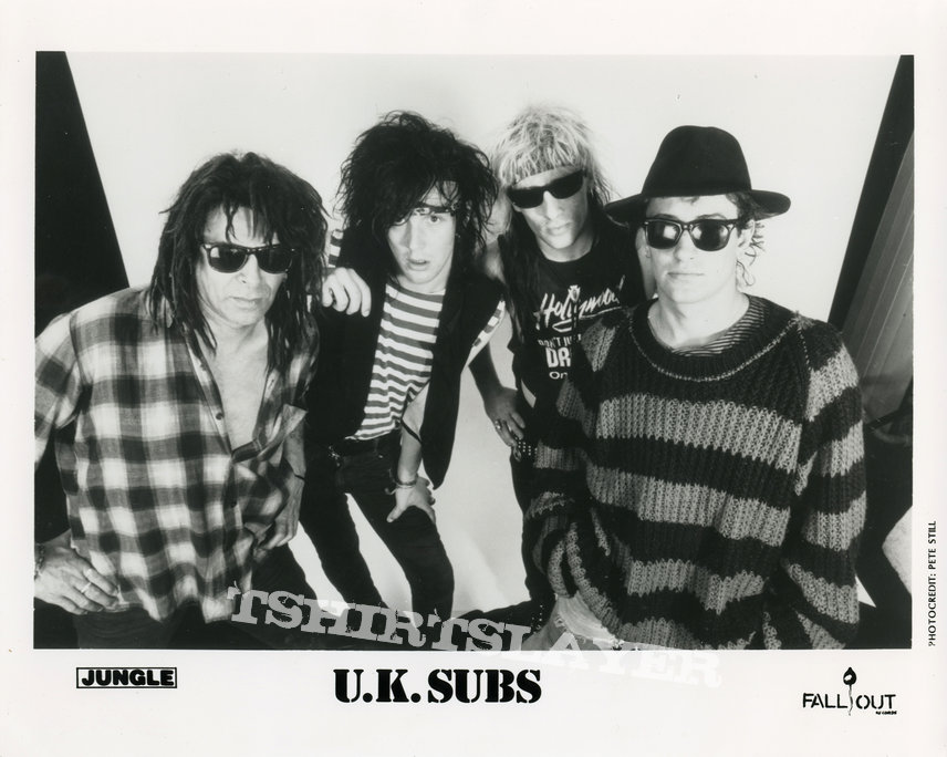 UK SUBS - Original Promo Sedcard from 1991 - Size 5&#039;&#039; x 7&#039;&#039;