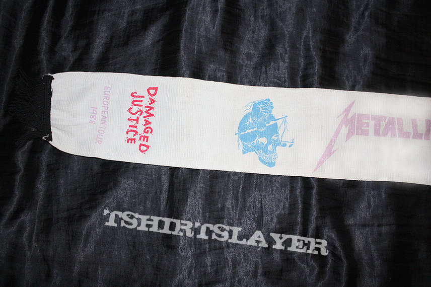 METALLICA - Damaged Justice - Original Scarf from Official Merch - 1988