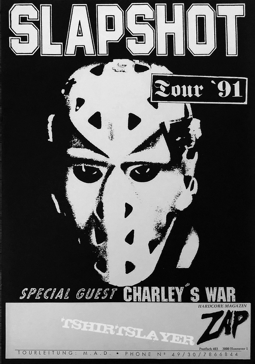 SLAPSHOT - Official Tour Poster from the 1991 Tour