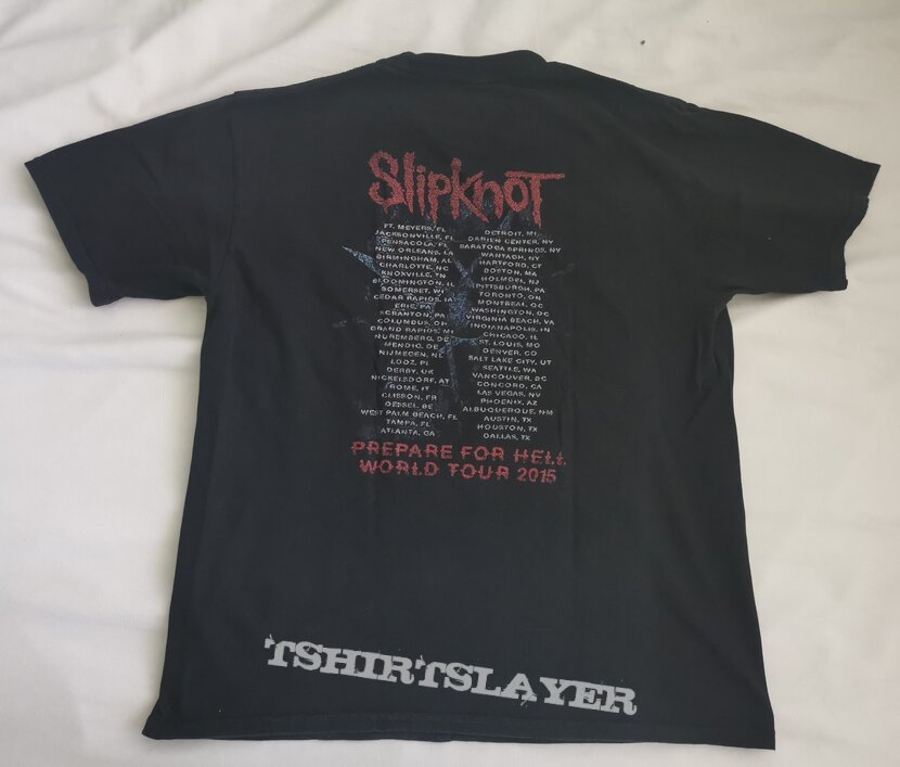 Slipknot Prepare for hell world tour 2015 Tshirt | TShirtSlayer TShirt ...