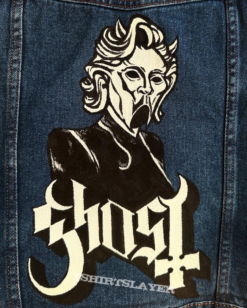 Handpainted Ghost Goulette Battle jacket