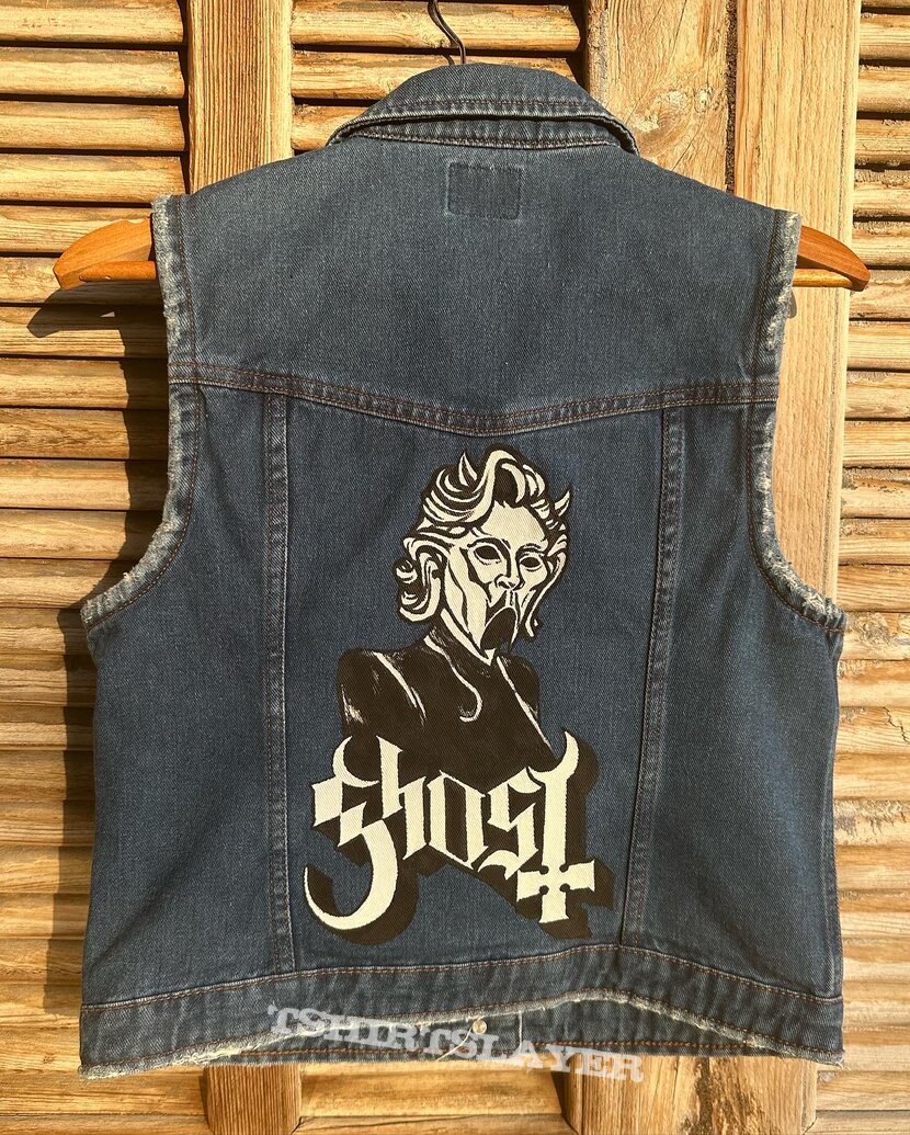 Handpainted Ghost Goulette Battle jacket