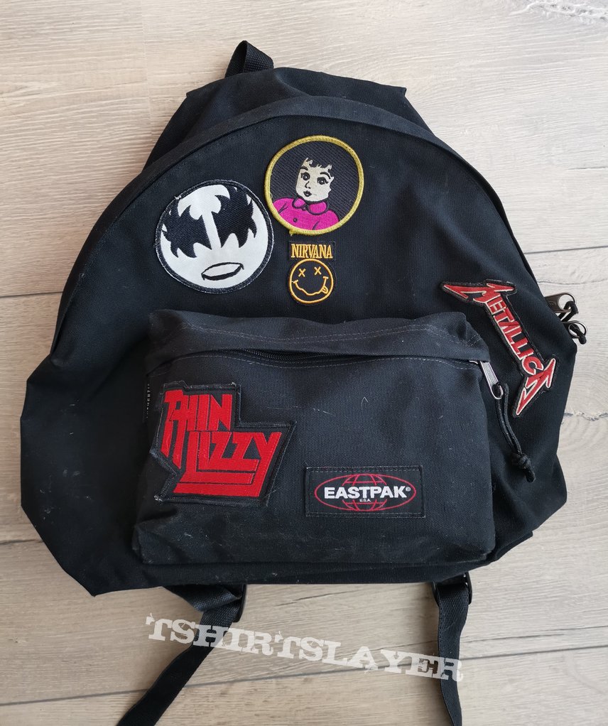 Pinkpop Eastpak with patches | TShirtSlayer TShirt and BattleJacket Gallery