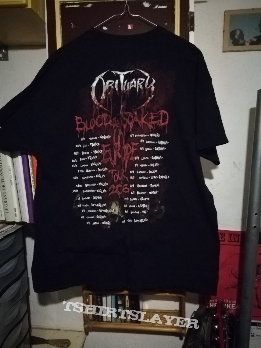 Obituary - &quot;Blood soaked in Europe tour 2016&quot; shirt