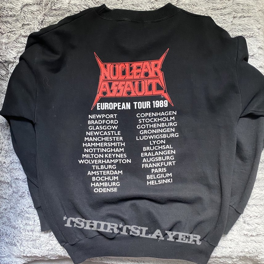 Nuclear assault handle with care sweater 1989