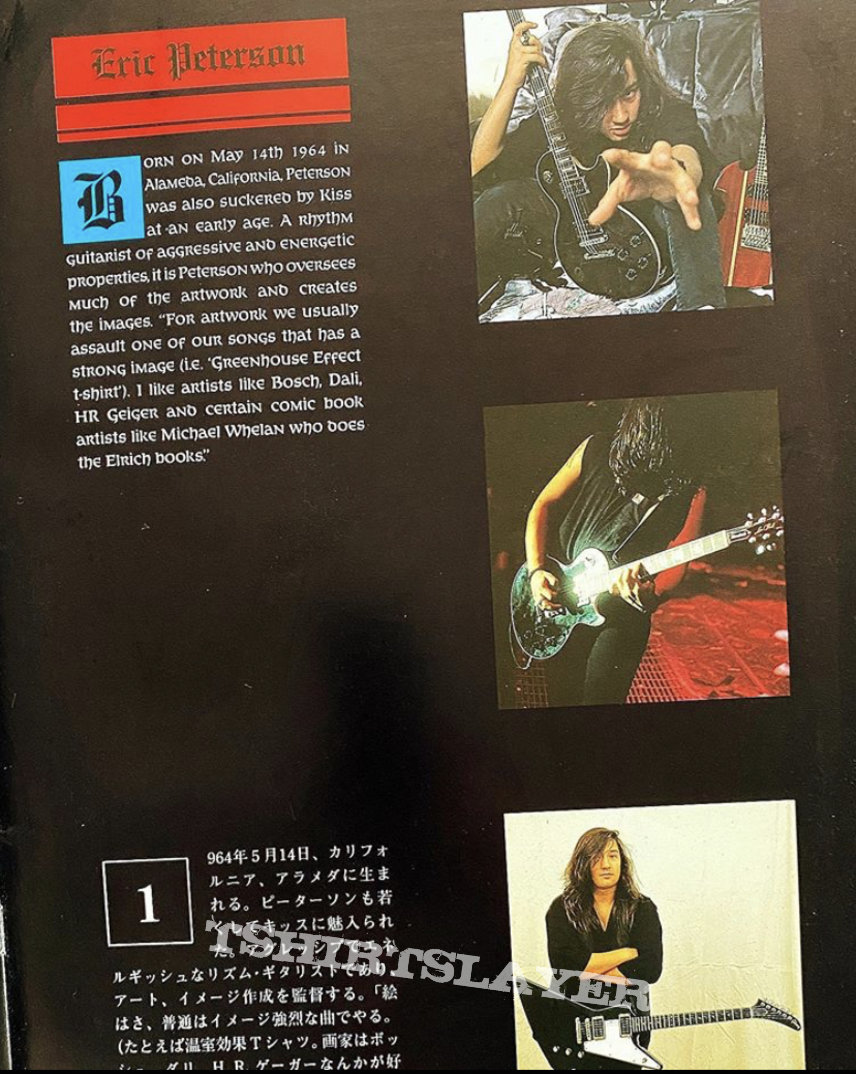 Testament tour programme 1990 Japanese 