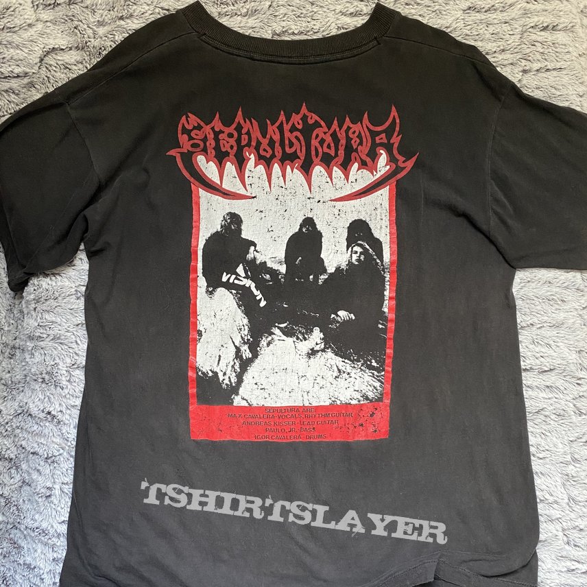 Sepultura beneath the remains shirt 1990