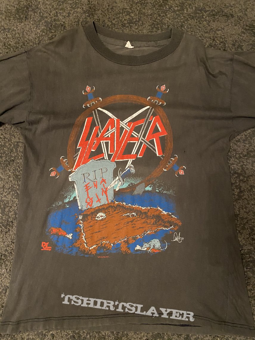 Slayer reign in pain shirt 1987