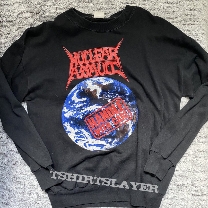 Nuclear assault handle with care sweater 1989