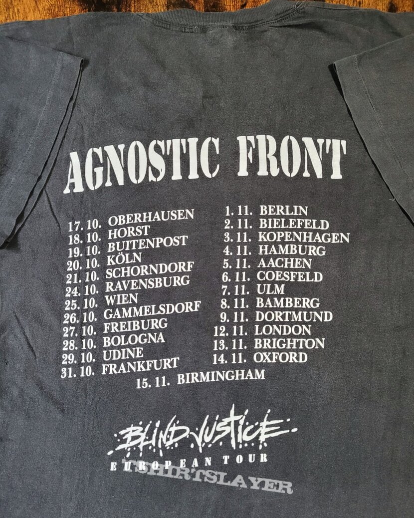 Agnostic Front 1990 tour shirt