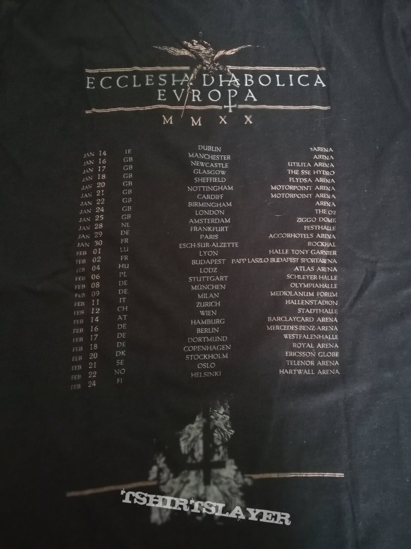 Behemoth 2020 Europe Tour Shirt