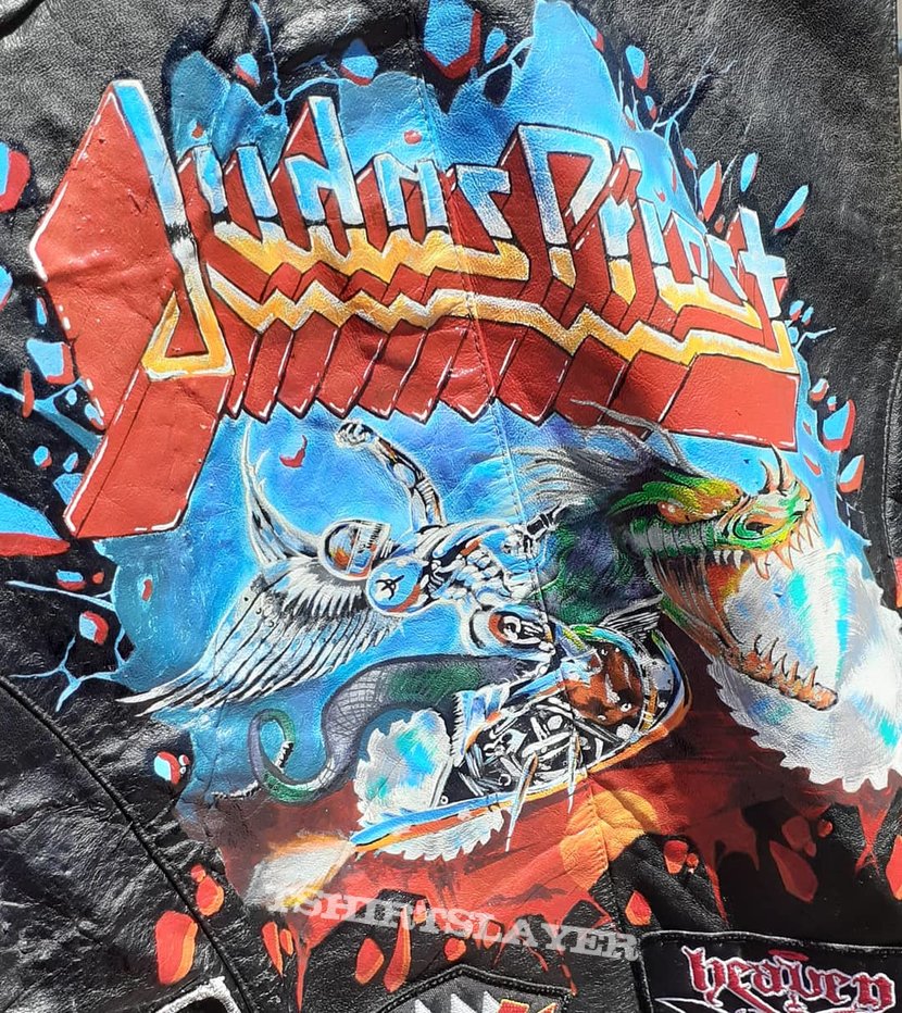 Judas priest painkiller painted leather vest