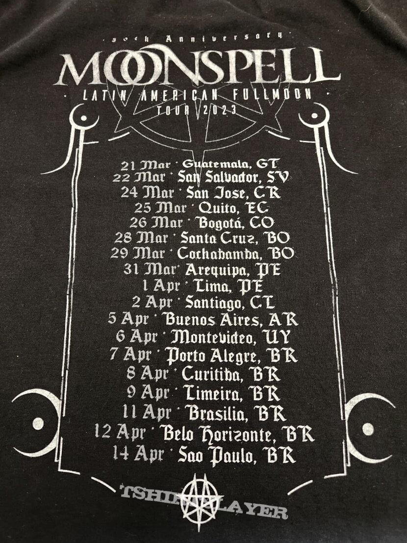 Moonspell Latin American Fullmoon Tour Shirt