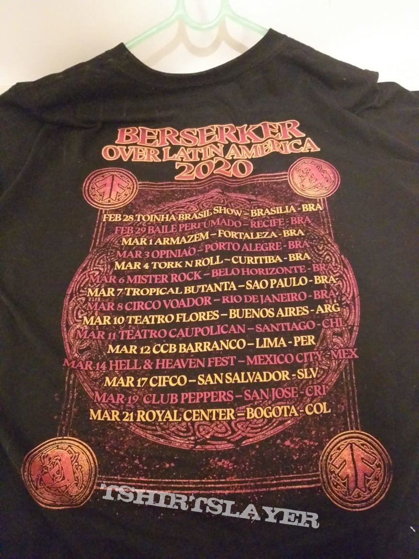 Amon Amarth Berzerker Over Latin America 2020 Tour Shirt