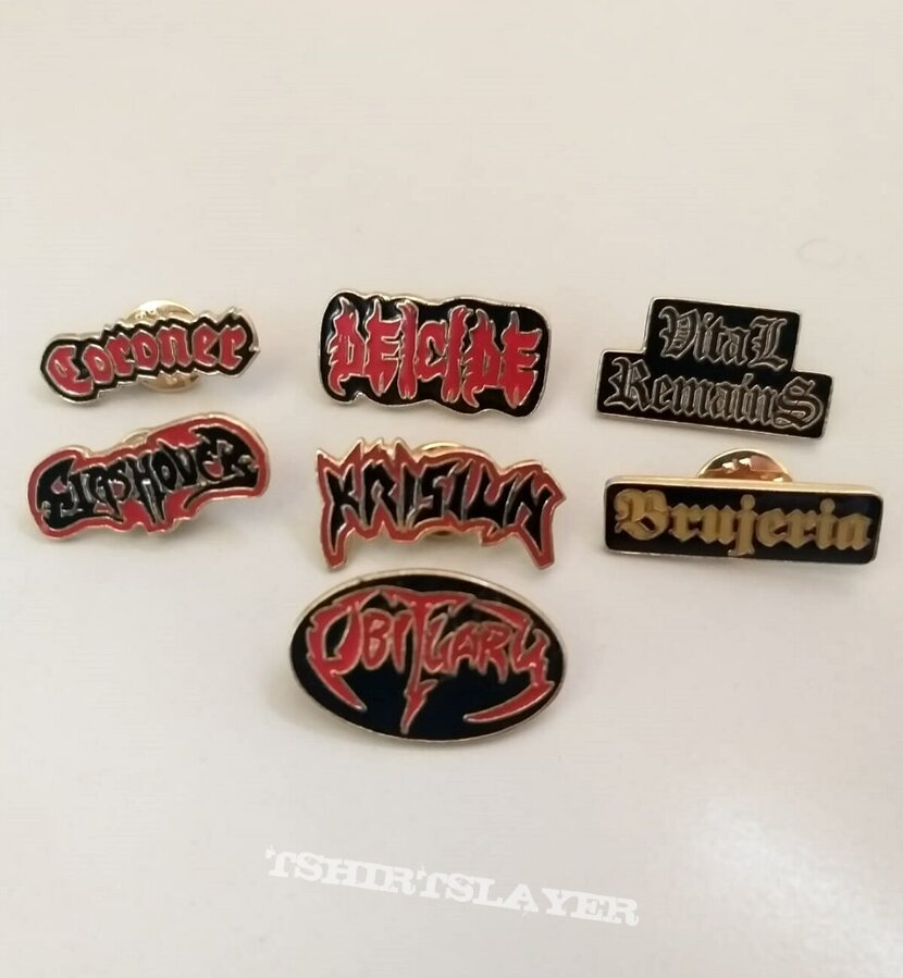 Various Heavy Metal pins  TShirtSlayer TShirt and BattleJacket Gallery