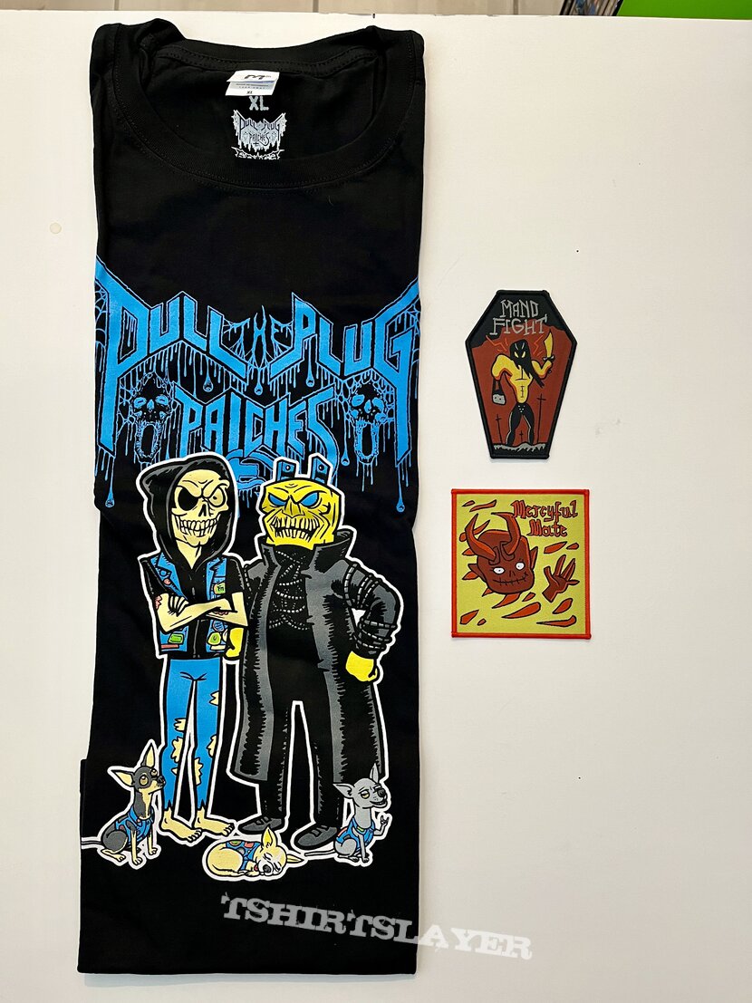 Pull The Plug Patches  Death To False Patches - Shirt w/ Mystery Patches