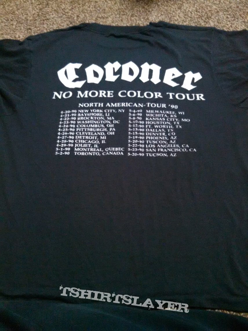 Coroner &quot;No More Color&quot; 1990 tour shirt