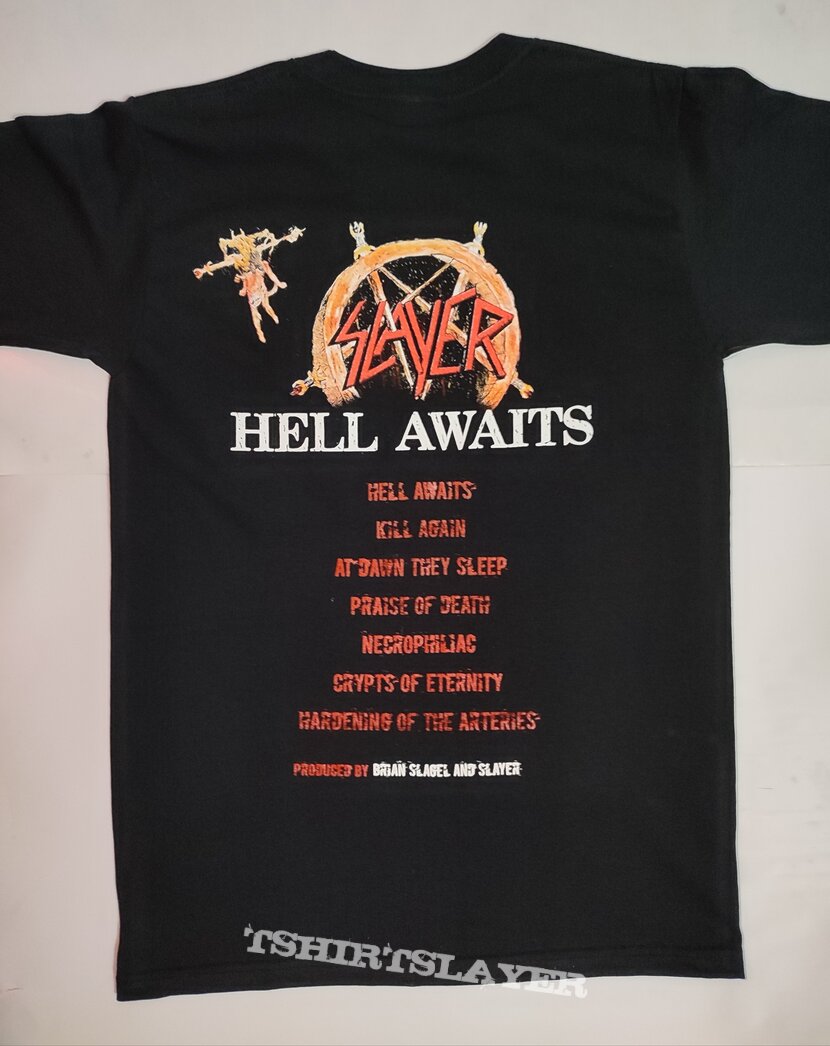 Slayer Hell Awaits t shirt | TShirtSlayer TShirt and BattleJacket Gallery