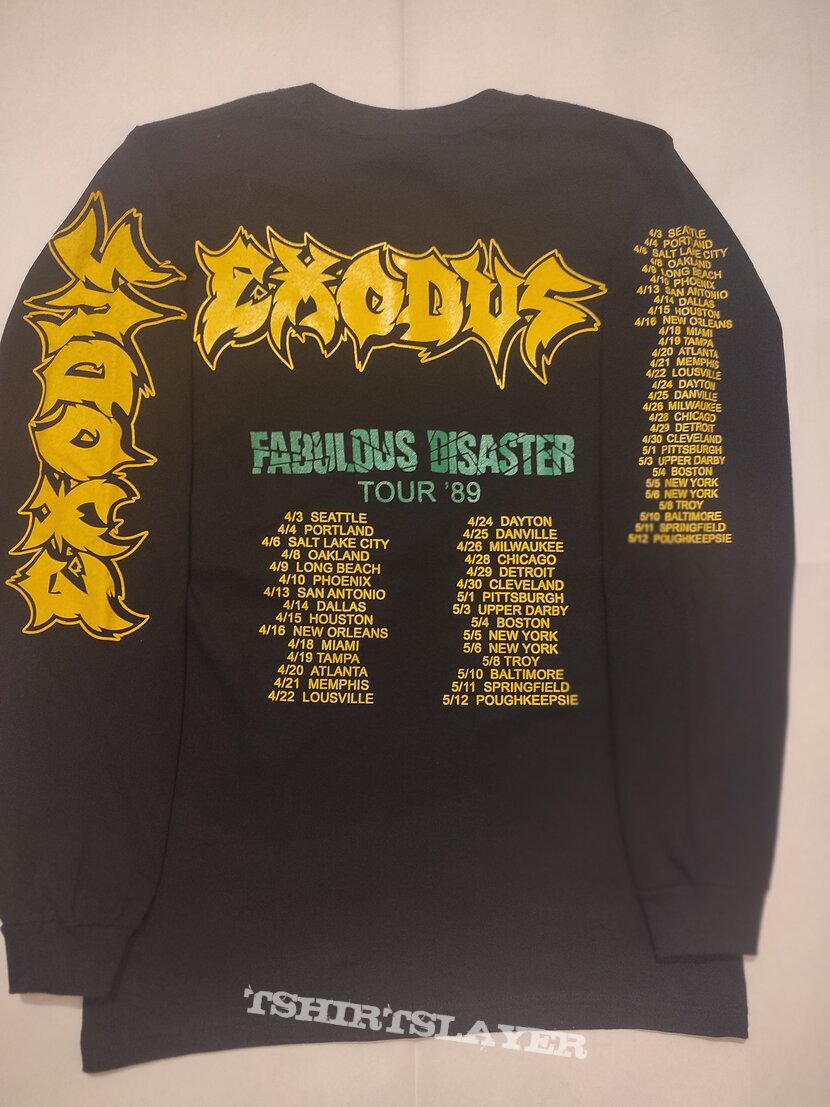 Exodus fabulous disaster tour long sleeve t shirt