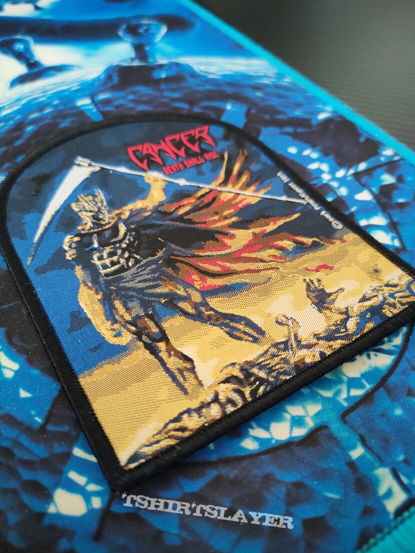 Cancer-Death shall rise woven patch