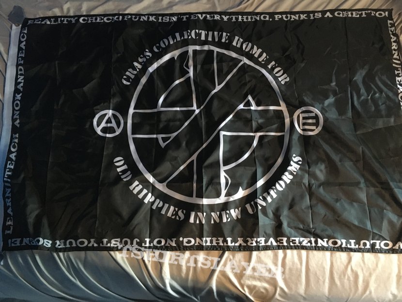 Crass + A//Political flag