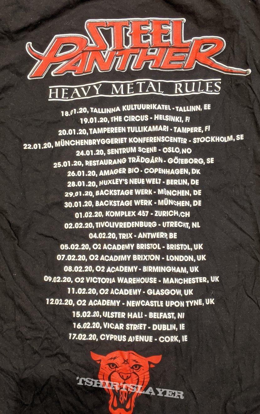 Steel Panther - Heavy Metal Rules Tour T-Shirt
