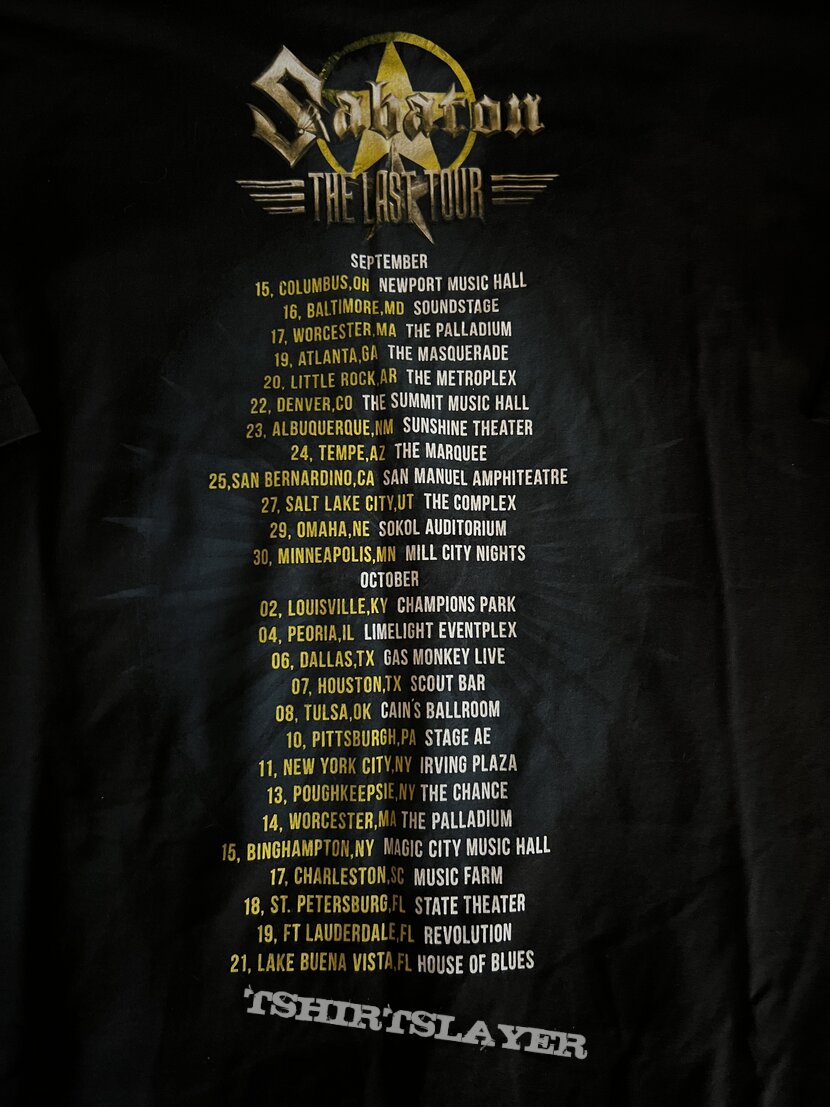 Sabaton the last tour tshirt