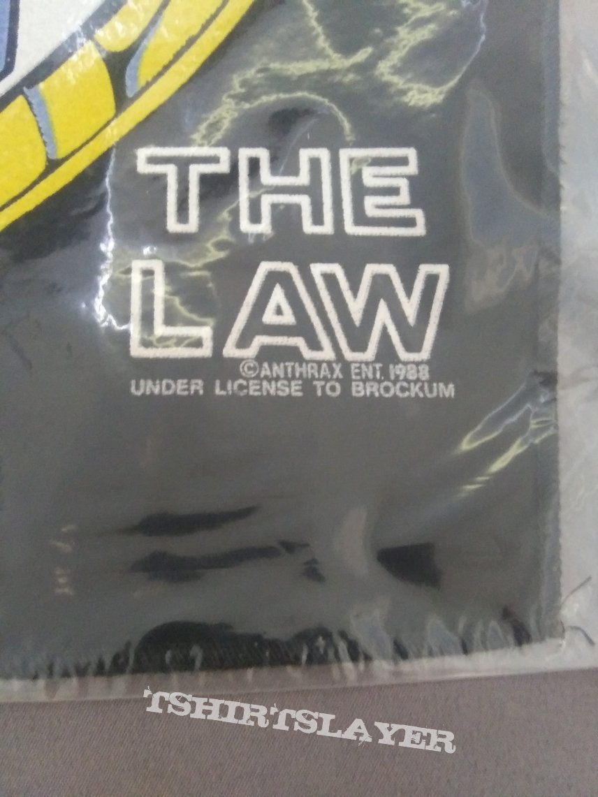 Anthrax we are the law back patch