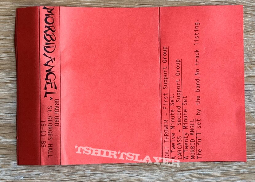 Morbid Angel / Carcass / Bolt Thrower - &#039;Live in Bradford 15/11/89&#039; tape [Grindcrusher Tour]