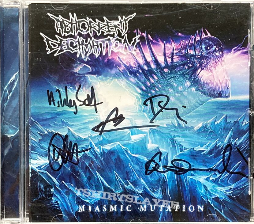 Abhorrent Decimation - &#039;Miasmic Mutation&#039; signed CD