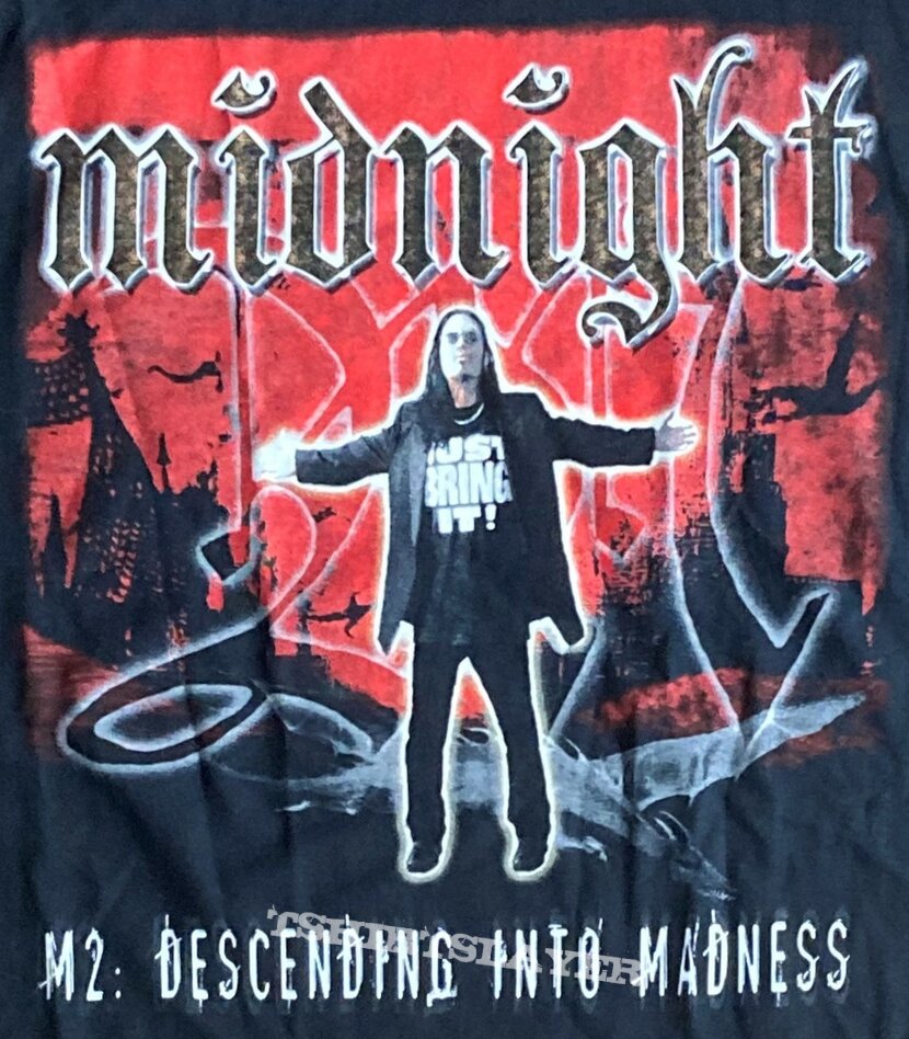 Midnight [Crimson Glory] - &#039;M2: Descending Into Madness&#039; promotional tshirt