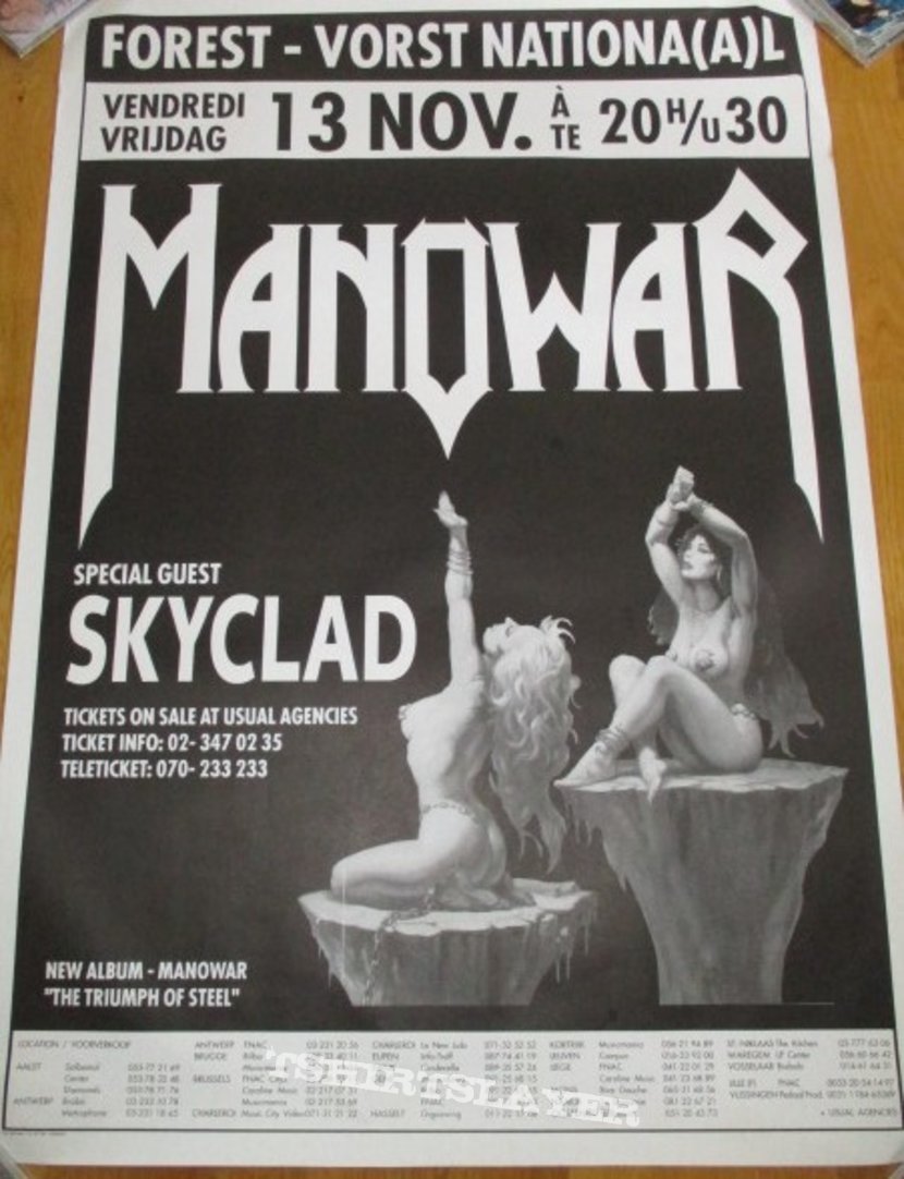 Skyclad - 1994 tour poster (supporting Manowar)