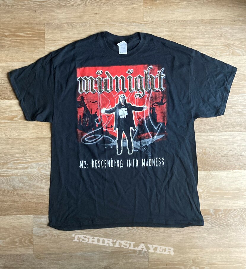 Midnight [Crimson Glory] - &#039;M2: Descending Into Madness&#039; promotional tshirt