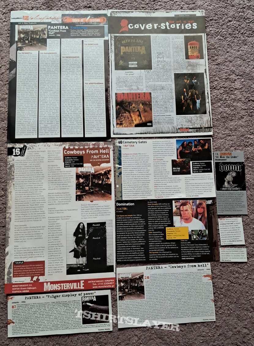 Pantera Anselmo Dimebag Vinnie Damageplan - Pages, Cuttings &amp; Clippings