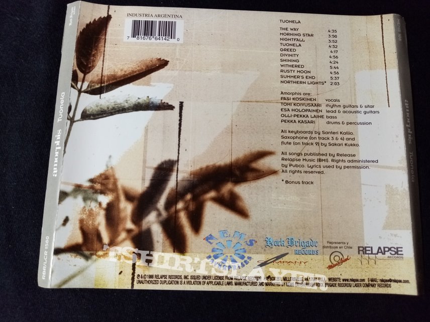 Amorphis ‎Tuonela - 1999 Full-Length Argentina BOOKLET &amp; INLAY ONLY