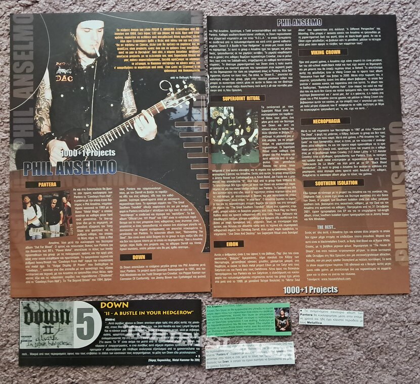 Pantera Anselmo Dimebag Vinnie Damageplan - Pages, Cuttings &amp; Clippings